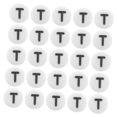 VILLFUL 500 Stück Alphabet Perlen, DIY Buchstabenperlen, Handgefertigte Armbandperlen, Armbandzubehör, Handgefertigte Buchstabenperlen, Abstandsperlen, Kunststoffperlen, Lose von VILLFUL
