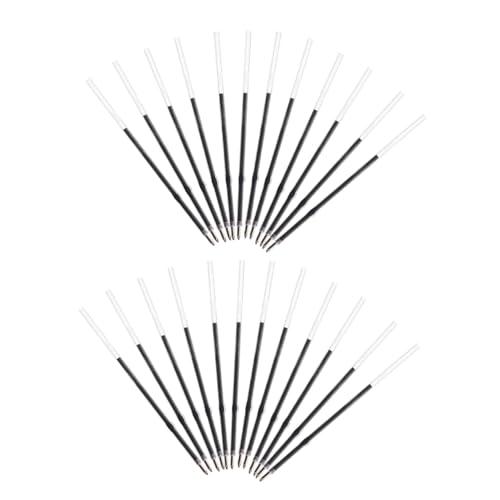 VILLFUL 500 Stück Ballpoint Pen Refills Schwarz Nachfüllbar für Klick-kugelschreiber Kompatibel Ersatzkern für Büro Schule Schreiben Zeichnen von VILLFUL