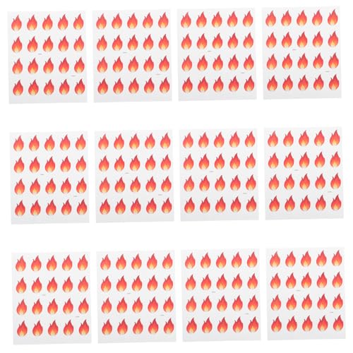 VILLFUL 500 Stück Mini Flammen Aufkleber Selbstklebend Starke Haftung Dekorative Etiketten für Gewürzgläser Scrapbooking Basteln Organizer Labels VILLFUL 500 Stück Mini Flammen Aufkleber Selbstklebend Starke Haftung Dekorative Etiketten für Gewürzgläser Scrapbooking Basteln Organizer Labels von VILLFUL