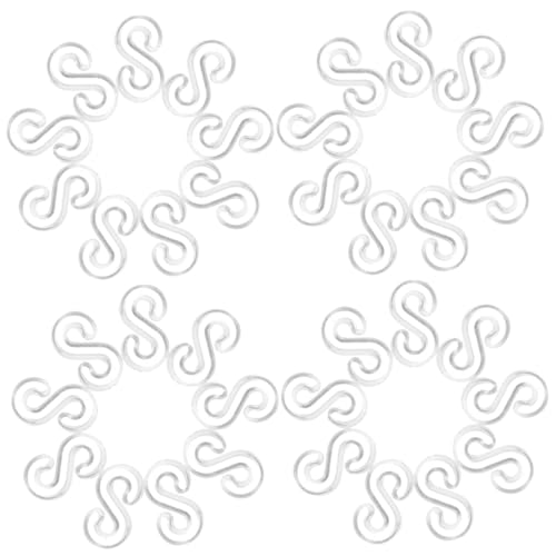 VILLFUL 500 Stück S Clips für Loom Armbänder Kunststoff Verschluss Haken für DIY Gummiband Schmuckherstellung Transparent Elastische Bänder Clips für Kreative Armbandgestaltung von VILLFUL