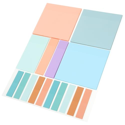 VILLFUL 500 Stück Transparente Selbstklebende Haftnotizen mit Einfachem Design Stark Haftende Memo Pads für Büro Wasserfestes Notizpapier Praktische Reminder Zettel für Organisation und VILLFUL 500 Stück Transparente Selbstklebende Haftnotizen mit Einfachem Design Stark Haftende Memo Pads für Büro Wasserfestes Notizpapier Praktische Reminder Zettel für Organisation und von VILLFUL