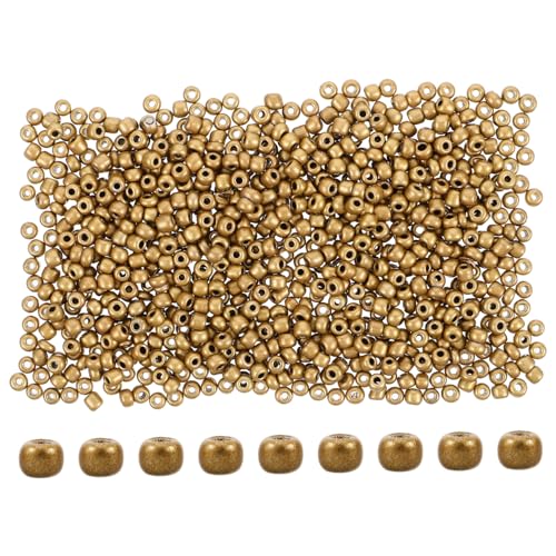 VILLFUL 5000 Stück Kreuzstichperlen, DIY Halskettenperlen, Perlen Für Schmuck, DIY Bastelperlen, Zubehör, Kleine Goldene Perlen, Kleine Bastelperlen, DIY Schmuckperlen, Abstandsperlen Für von VILLFUL