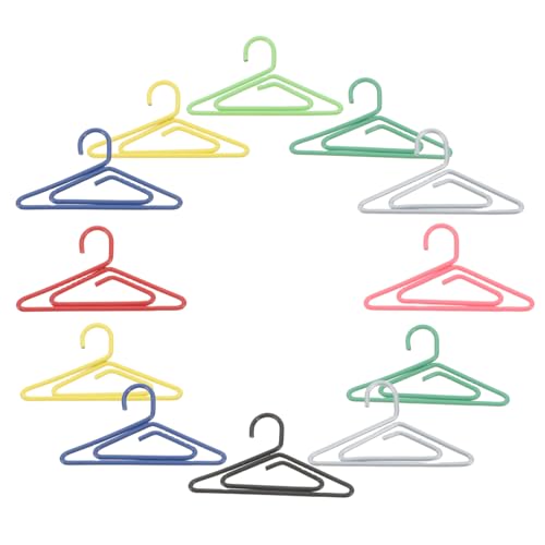 VILLFUL 50Stücke Mini Kleiderbügel Büroklammern Bunte Kreative Papierklemme Lesezeichen Clips für Notizen und Fotos als für Freunde von VILLFUL
