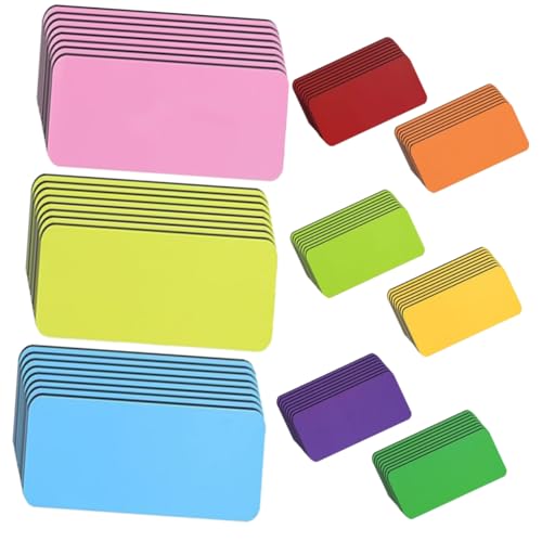 VILLFUL 54 Stück Teiliges Set Magnetische Namensschilder Wiederverwendbar für Schule Beschreibbare Etiketten für Whiteboard und Kühlschrank Hochwertige Magnetetiketten für Büro und Zuhause von VILLFUL