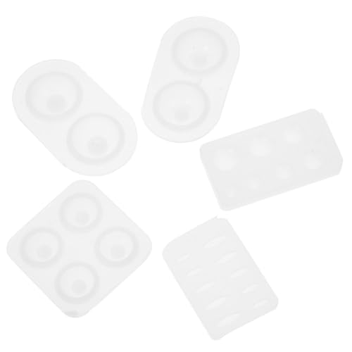 VILLFUL 5Stücke DIY Silikonformen für Puppenaugen Epoxidharz Gussformen für Bastelprojekte Gemischte Muster für Schmuckherstellung und Dekoration von VILLFUL