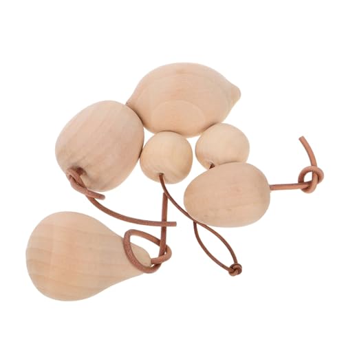 VILLFUL 5Stücke DIY Unbemalte Holzfrüchte für Kreative Malprojekte Obst Handwerk Bastelzubehör für Erwachsene Fördert Kreativität und Koordination von VILLFUL