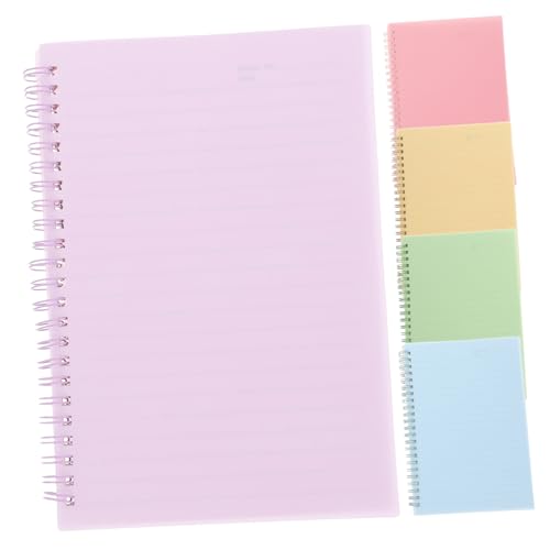VILLFUL 5Stücke Spiral Notizbuch Teilig Liniert Langlebige Spiralbindung für Schule und Büro Vielseitig Einsetzbare Journale Verschiedenen von VILLFUL