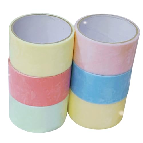 VILLFUL 6 Rollen Bunte Klebebänder Sticky Ball Tape Stressabbau DIY und Erwachsene Sichere Langlebige Klebebänder für Büro Zuhause und Reise von VILLFUL