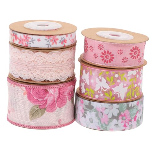 VILLFUL 6 Rollen Doppelseitiges Blumenmuster Geschenkband Bastelband Vielseitig Verwendbar für Kleidung und Kreative Projekte Strapazierfähigem Polyester Gefertigt für Feiern und VILLFUL 6 Rollen Doppelseitiges Blumenmuster Geschenkband Bastelband Vielseitig Verwendbar für Kleidung und Kreative Projekte Strapazierfähigem Polyester Gefertigt für Feiern und von VILLFUL