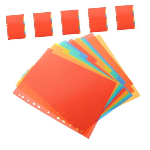 VILLFUL 6 Sätze Losblatt-loch-indexseite Binderseitenteiler Ordnerteiler Aus Kunststoff Trennblätter Ordner Notizbuchteiler Mit Laschen Aktenordner Trennblätter Ringbuch Pvc VILLFUL 6 Sätze Losblatt-loch-indexseite Binderseitenteiler Ordnerteiler Aus Kunststoff Trennblätter Ordner Notizbuchteiler Mit Laschen Aktenordner Trennblätter Ringbuch Pvc von VILLFUL