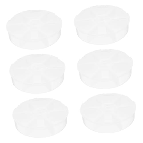 VILLFUL 6 Stück Aufbewahrungsbox für Schmuck und Bastelbedarf Fächer Transparent mit Sicherem Verschluss für Organisation von Perlen und Kleinteilen Vielseitige Aufbewahrungslösung von VILLFUL