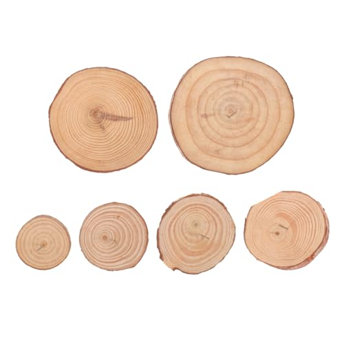 VILLFUL 6 Stück Unbehandelte Holzscheiben Unbemalte Runde Holzsockel Ausstellungsständer Für Diy-bastelarbeiten VILLFUL 6 Stück Unbehandelte Holzscheiben Unbemalte Runde Holzsockel Ausstellungsständer Für Diy-bastelarbeiten von VILLFUL
