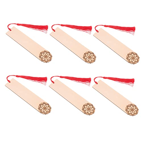 VILLFUL 6 Stück Holz Blanko Lesezeichen für DIY Leere Lesezeichen Bemalen und Gestalten für und Kreative Dekorationen für und Anlässe von VILLFUL