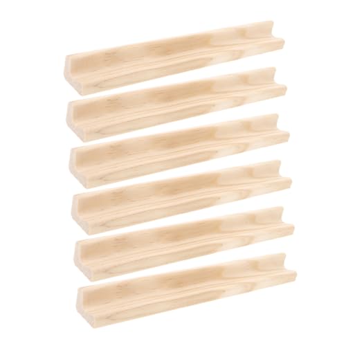 VILLFUL 6 Stück Holz Buchstaben Halter Rustikale DIY Ständer für Buchstabenfliesen Dekorative Holzunterlage für Handwerk und Spiele Langlebig und von VILLFUL