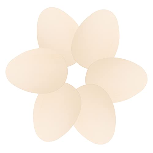 VILLFUL 6 Stück Holz Ostereier zum Bemalen Unlackierte Holz Ausschnitte für DIY Bastelprojekte Frühlingsdekoration für Ostern und Kreative Familienaktivitäten von VILLFUL