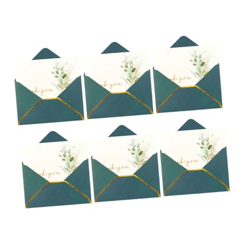 VILLFUL 6 Stück Kleine Dankeskarten mit Blumenmotiv Elegante Klappkarten für Hochzeit Geburtstagsgrüße DIY Botschaften und Vielseitig für Persönliche Wertschätzung von VILLFUL
