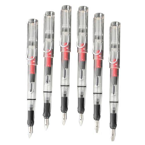 VILLFUL 6 Stück Kunststift, Glatter Schreibstift, Kalligraphie Füller, Kalligraphie Übungsstift, Tragbare Zeichenstifte, Brieftaschenstift, Transparenter Schreibstift, Füllfederhalter, VILLFUL 6 Stück Kunststift, Glatter Schreibstift, Kalligraphie Füller, Kalligraphie Übungsstift, Tragbare Zeichenstifte, Brieftaschenstift, Transparenter Schreibstift, Füllfederhalter, von VILLFUL