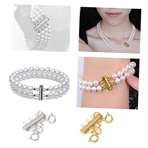 VILLFUL 6 Stück Magnetische Verbindungselemente Teiliges Set Messing Unverschlossene Sprungringe und Federverschluss für Schmuck Kompatibel für Strängige Armbänder und Gold und Silber VILLFUL 6 Stück Magnetische Verbindungselemente Teiliges Set Messing Unverschlossene Sprungringe und Federverschluss für Schmuck Kompatibel für Strängige Armbänder und Gold und Silber von VILLFUL