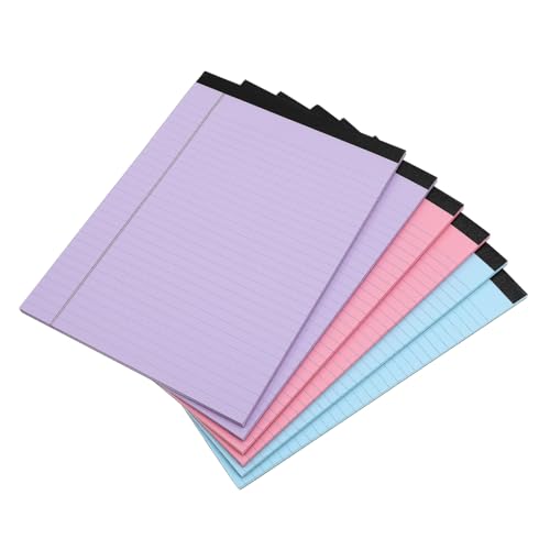 VILLFUL 6 Stück Notizblöcke Liniert Praktische Schreibpads für Bürobedarf Lehrerbedarf und Kreative Notizen Mikroperforiert Tragbar und Einfach zu Reißen von VILLFUL