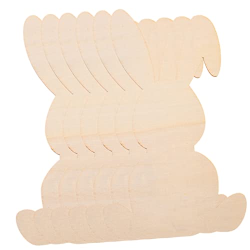VILLFUL 6 Stück Osterhasen Holz Ausschnitte Unfertige Holzscheiben für DIY Bastelprojekte für Erwachsene zum Bemalen und Dekorieren für Ostern von VILLFUL