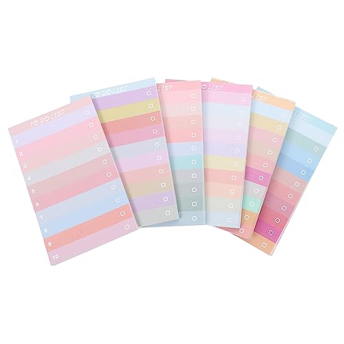 VILLFUL 6 Stück Regenbogen Memoaufkleber Für Zuhause, Büro, Notizaufkleber, Tragbare Notizblöcke, Notizblöcke, Einfaches Design, Memoaufkleber, Notizzubehör, Schulnotizaufkleber, von VILLFUL