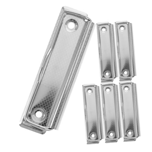 VILLFUL 6 Stück Schreibblockhalter, Büro Büroklammern, Metall Schreibtafelklemmen, Klemmbretter, Metallklammern, Aktenklammer, Montierbare Klemmbrettklammern, Dokumententafelklammern, von VILLFUL