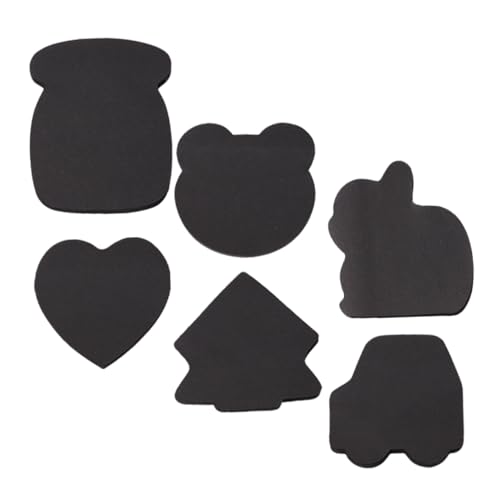 VILLFUL 6 Stück Schwarze Haftnotizen Set Einzigartige Form Abreißbare Notizblöcke für Büro Zuhause und Studium Starker Kleber Vielseitig Einsetzbar Attraktives Design von VILLFUL