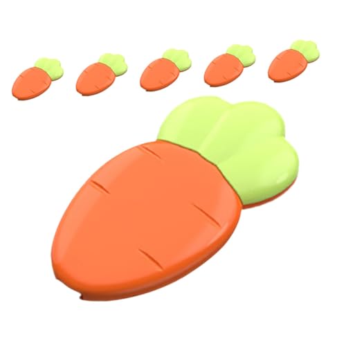 VILLFUL 6 Stück Sichere Sicherheitsnadeln Kindersichere Kunststoffnadeln Karottenform Rostfreie Edelstahlclips für Stoffwindeln Servietten und Bekleidungsreparatur von VILLFUL