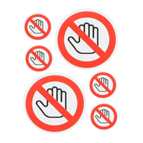 VILLFUL 6 Stück Sicherheitsaufkleber Nicht Berühren Warnschilder für Industrielle Kommerzielle und Laborumgebungen Durchmesser Selbstklebend zur Vermeidung Mechanischer Verletzungen von VILLFUL