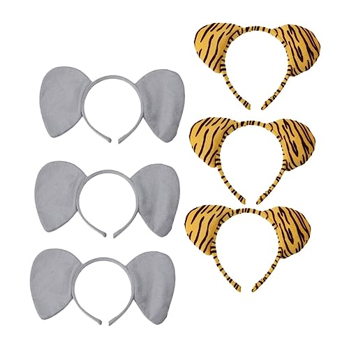 VILLFUL 6 Stück Teiliges Cartoon Tierohren Haarreif Haarschmuck Cosplay Requisiten für Party Fotoaufnahme Jungen Mädchen Niedlich Bequem von VILLFUL