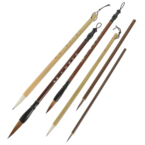 VILLFUL 6 Stück Teiliges Chinesisches Kalligraphie Pinsel für Anfänger Weiche Flexible Borsten Langer Griff für Tuschmalerei Präzises Schreiben und Traditionelles Kalligraphie Üben VILLFUL 6 Stück Teiliges Chinesisches Kalligraphie Pinsel für Anfänger Weiche Flexible Borsten Langer Griff für Tuschmalerei Präzises Schreiben und Traditionelles Kalligraphie Üben von VILLFUL