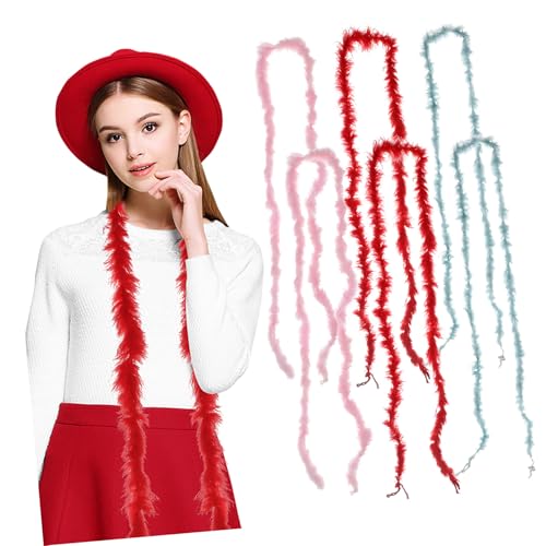 VILLFUL 6 Stück Teiliges DIY Bunte Federboas aus Weichen Truthahnfedern Streifen in Rot zum Nähen und Basteln für Kostüme Dekorationen Halloween VILLFUL 6 Stück Teiliges DIY Bunte Federboas aus Weichen Truthahnfedern Streifen in Rot zum Nähen und Basteln für Kostüme Dekorationen Halloween von VILLFUL