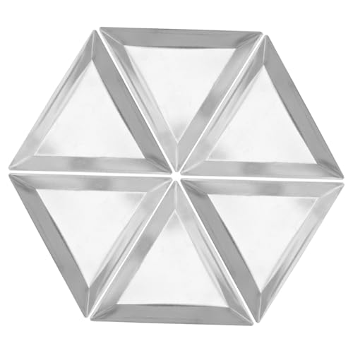 VILLFUL 6 Stück Teiliges Edelstahl Dreieckige Laborwaagschalen für Präzises Abwiegen von Pulver Flüssigkeiten Epoxidharz und Schmuck Platzsparend Stabil Langlebig von VILLFUL
