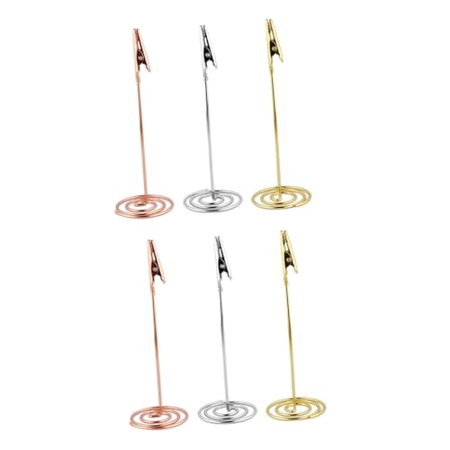 VILLFUL 6 Stück Teiliges Edelstahl Fotoclips Dreifarbig Krokodil kartenhalter Stabil Multifunktionale Notizhalter für Tischkarten Memo Fotos Büro und Hochzeit VILLFUL 6 Stück Teiliges Edelstahl Fotoclips Dreifarbig Krokodil kartenhalter Stabil Multifunktionale Notizhalter für Tischkarten Memo Fotos Büro und Hochzeit von VILLFUL