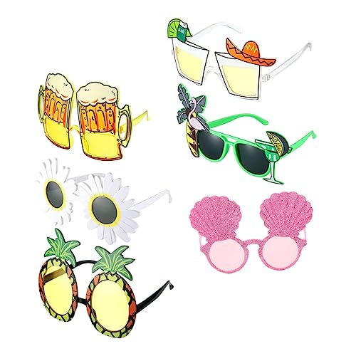VILLFUL 6 Stück Teiliges Hawaii Themen Sonnenbrillen Lustige Partybrillen für Strandpartys und Fotorequisiten für Festivals und Kostümpartys VILLFUL 6 Stück Teiliges Hawaii Themen Sonnenbrillen Lustige Partybrillen für Strandpartys und Fotorequisiten für Festivals und Kostümpartys von VILLFUL