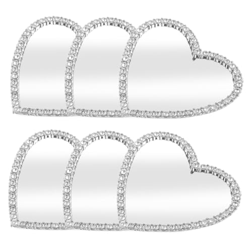 VILLFUL 6 Stück Teiliges Herz Spiegel Handyhüllen mit Strass Applikationen Make Up Spiegel für Smartphones Elegantes Design für Schönheitspflege VILLFUL 6 Stück Teiliges Herz Spiegel Handyhüllen mit Strass Applikationen Make Up Spiegel für Smartphones Elegantes Design für Schönheitspflege von VILLFUL