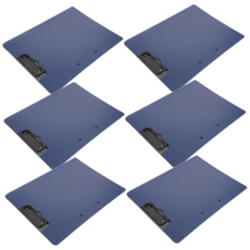 VILLFUL 6 Stück Teiliges Klemmbrett Faltbare Schreibmappe mit Sicherem Clip Vielseitig Nutzbar als Dokumentenhalter und Schreibbrett Horizontal Vertikal Beschreibbar für Büro Meetings von VILLFUL