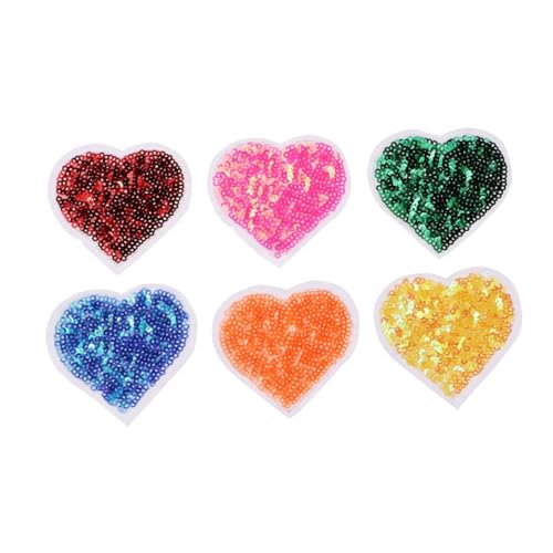 VILLFUL 6 Stück Teiliges Pailletten Herz Applikationen mit Selbstklebender Rückseite Stickerei Aufnäher für Kleidung Taschen Hüte und Schuhe DIY Stoff Zubehör für Jeans Jacken Pullover VILLFUL 6 Stück Teiliges Pailletten Herz Applikationen mit Selbstklebender Rückseite Stickerei Aufnäher für Kleidung Taschen Hüte und Schuhe DIY Stoff Zubehör für Jeans Jacken Pullover von VILLFUL