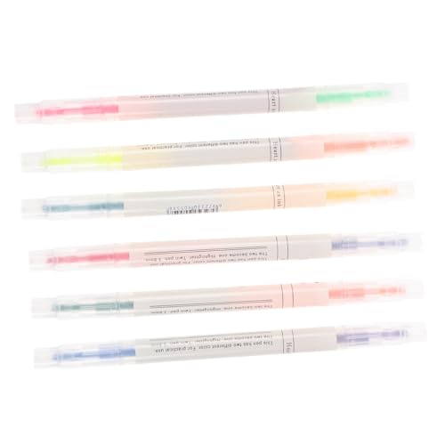 VILLFUL 6 Stück Teiliges Pastell Textmarker Doppelkopf Marker Stifte für Schüler Journal Notizen Schule Büro Farbige Leuchtstifte Langlebig Wasserbasiert Vielseitig Verwendbar VILLFUL 6 Stück Teiliges Pastell Textmarker Doppelkopf Marker Stifte für Schüler Journal Notizen Schule Büro Farbige Leuchtstifte Langlebig Wasserbasiert Vielseitig Verwendbar von VILLFUL