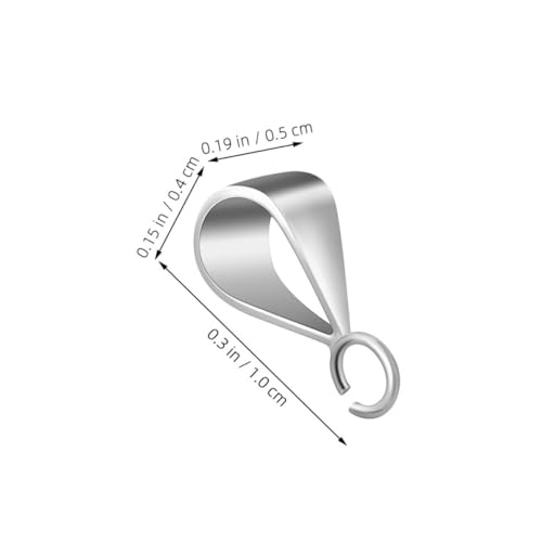 VILLFUL 6 Stück Teiliges Silber Anhängerschlaufen in Weißgoldoptik Schmuckverbinder für Diy Halsketten Leichter Vielseitiger Rundperlenverschluss für Eleganten Charme VILLFUL 6 Stück Teiliges Silber Anhängerschlaufen in Weißgoldoptik Schmuckverbinder für Diy Halsketten Leichter Vielseitiger Rundperlenverschluss für Eleganten Charme von VILLFUL
