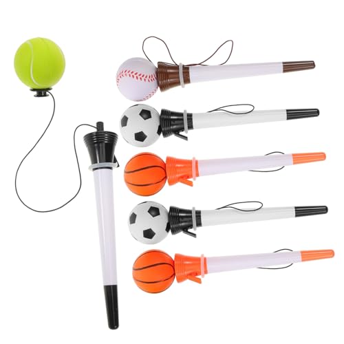 VILLFUL 6 Stück Teiliges Sports Bounce Kugelschreiber mit Blauer Mine Druckentlastungskugelschreiber in Basketball und Fußballform Kreative Leichte Schreibwaren für Schüler VILLFUL 6 Stück Teiliges Sports Bounce Kugelschreiber mit Blauer Mine Druckentlastungskugelschreiber in Basketball und Fußballform Kreative Leichte Schreibwaren für Schüler von VILLFUL