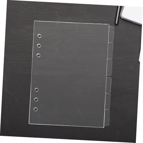VILLFUL 6 Stück Teiliges Transparentes Acryl Notizbuch Cover Langlebiger Abnehmbarer Ringordner mit Unlinierter Innenseite Index Teiler für DIY Planer und Reisejournal VILLFUL 6 Stück Teiliges Transparentes Acryl Notizbuch Cover Langlebiger Abnehmbarer Ringordner mit Unlinierter Innenseite Index Teiler für DIY Planer und Reisejournal von VILLFUL