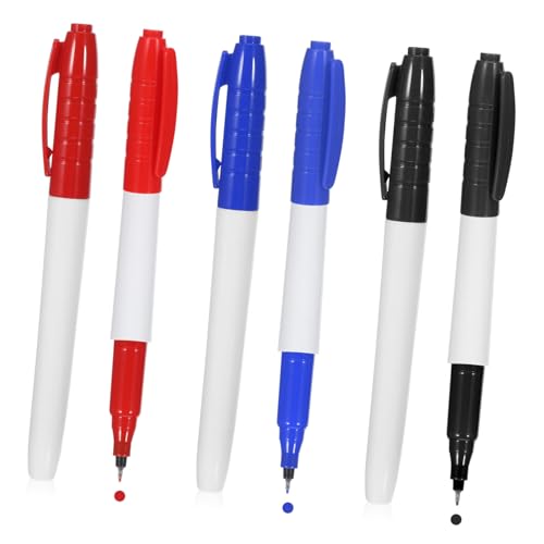 VILLFUL 6 Stück Teiliges Whiteboard Marker Feinspitze Abwischbar Wiederverwendbar Für Büro Schule Farbige Dry Erase Stifte Blau Schwarz Rot VILLFUL 6 Stück Teiliges Whiteboard Marker Feinspitze Abwischbar Wiederverwendbar Für Büro Schule Farbige Dry Erase Stifte Blau Schwarz Rot von VILLFUL