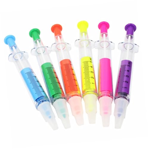 VILLFUL 6 Stück Teiliges von Eins Marker Stiften Einzigartige Design Textmarker für Ärzte und Lehrer Leuchtenden für Notizen und Kreative Anwendungen von VILLFUL