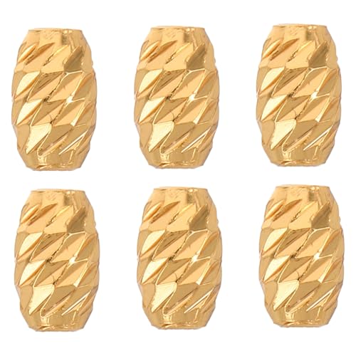 VILLFUL 6 Stück Twill -perlen Basteln Sie Abstandsperlen Für Schmuck Runde Rohrperlen Abstandshalterperlen Für Schmuckherstellung Handgefertigter Perlenabstandshalter Golden Silber- VILLFUL 6 Stück Twill -perlen Basteln Sie Abstandsperlen Für Schmuck Runde Rohrperlen Abstandshalterperlen Für Schmuckherstellung Handgefertigter Perlenabstandshalter Golden Silber- von VILLFUL