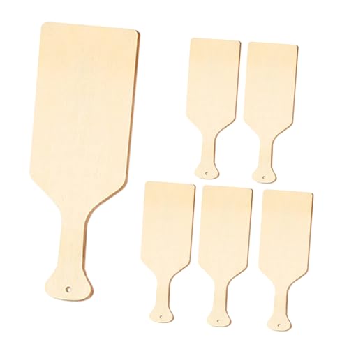 VILLFUL 6 Stück Unlackierte Holzpaddel Mini Schneidebretter für DIY Basteln und Kreativität Robustes Holz für Kunstprojekte Küche und Dekoration von VILLFUL