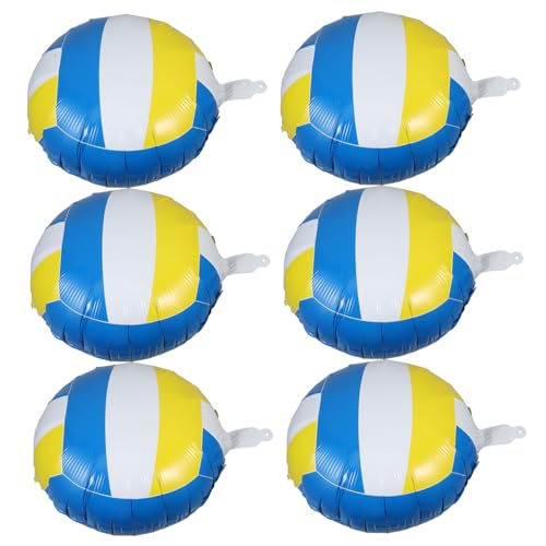 VILLFUL 6 Stück Volleyball Ballon Aufblasbare Sport Dekoration für Volleyball Party Strand Events und Sportliche Themenfeiern Leicht und Tragbar für Unvergessliche Geburtstagsfeiern VILLFUL 6 Stück Volleyball Ballon Aufblasbare Sport Dekoration für Volleyball Party Strand Events und Sportliche Themenfeiern Leicht und Tragbar für Unvergessliche Geburtstagsfeiern von VILLFUL