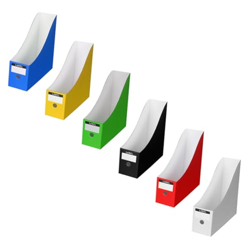VILLFUL Farbiger Aktenständer Aus Papier Dokumenten-organizer Für Schreibtisch Zeitschriftenhalter Desktop-aufbewahrungsbox Büro von VILLFUL