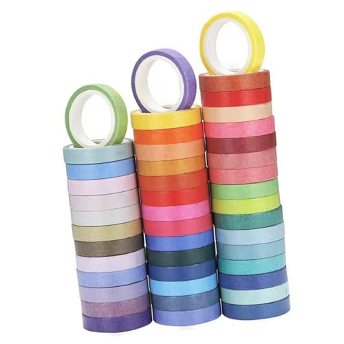 VILLFUL 60 Rollen Washi Tape Farbiges Dünnes Klebeband für DIY Bastelarbeiten Scrapbooking Planer Dekoration Selbstklebendes Papierband Vielseitig Einsetzbar Einzigartige Farben VILLFUL 60 Rollen Washi Tape Farbiges Dünnes Klebeband für DIY Bastelarbeiten Scrapbooking Planer Dekoration Selbstklebendes Papierband Vielseitig Einsetzbar Einzigartige Farben von VILLFUL