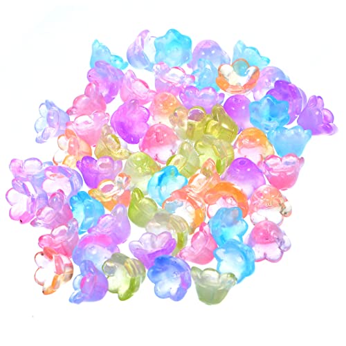 VILLFUL 60 Stück Blumen Perlenkappen, Endkappen, Armbandherstellung, Perlenkappen, Schmuckanhänger, Blumen Perlen Endkappen, Topper, DIY Bastelarbeiten, Perlenkappen, Anhänger Für von VILLFUL